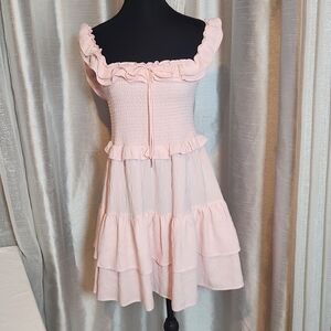 Forever 21 Light Pink Smocked Top